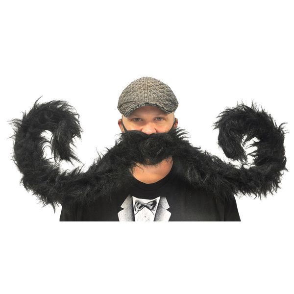 Rasta Imposta 5470-BK 60-Inch Black Super Stache Wig (One Size)