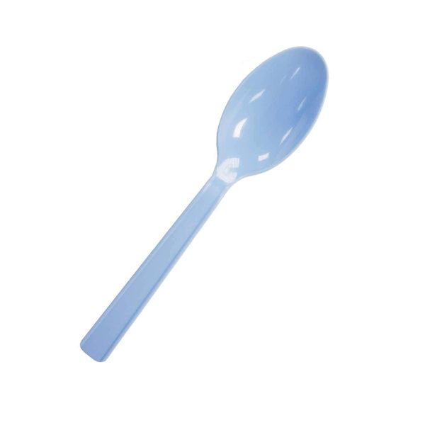 Northwest Medium-Weight Hard Plastic Plastic Spoons, (Light Blue, 100 Count)