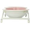 PetRageous 44355 Toftees Paws Diner with Two 1-Cup Dishwasher Safe Stoneware Bowl Capacity 10.75-Inch Length 2.25-Inch Tall for Extra Small and Small Dogs and Cats, White and Pink