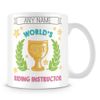 Riding Instructor Mug - Worlds Best Personalised Cup Gift - Customise with Name