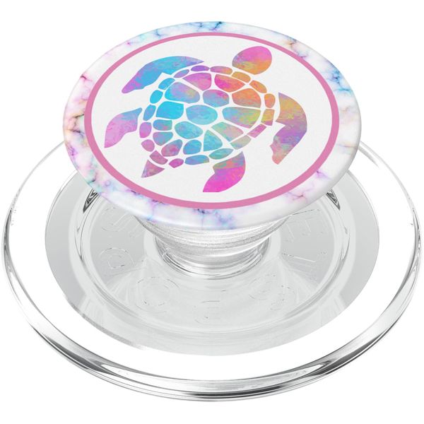 Rainbow Watercolor Turtle PopSockets PopGrip for MagSafe