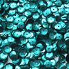 10mm Cup Sequins Aqua Teal Matte Metallic Medium Hole Made in USA