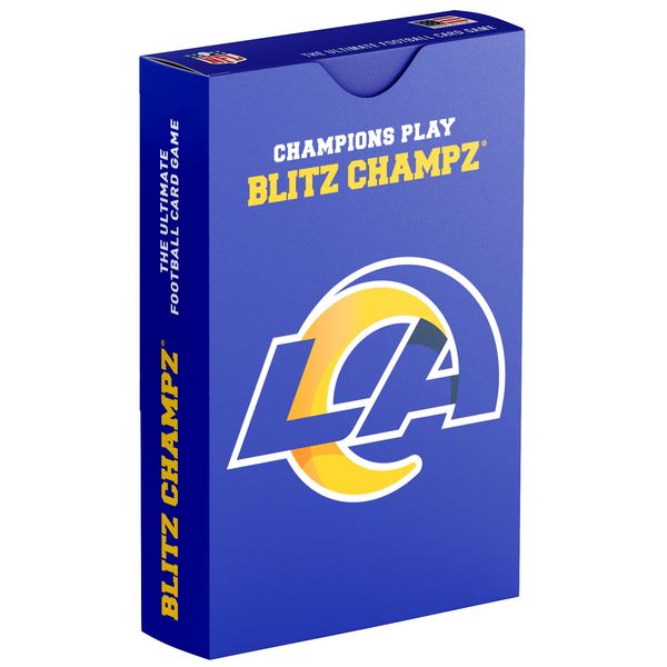 Blitz Champz Los Angeles Rams Card Game | Football Card Game for Boys and Girls | NFL Gifts for Rams Fans and Kids | Fun Family Game | Party Game | Card Game for Kids | Card Game for Adults (Rams)