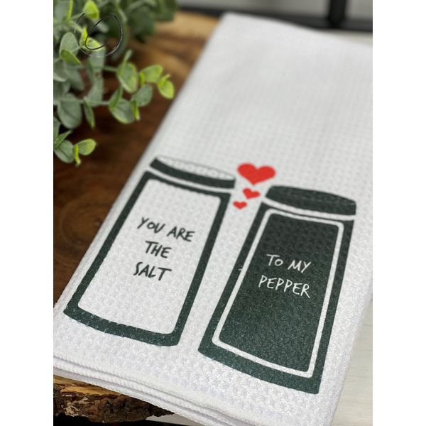 The Salt To My Pepper Waffle Weave Tea Towel