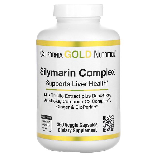 Silymarin Complex, Milk Thistle Extract Plus Dandelion, Artichoke, Curcumin C3