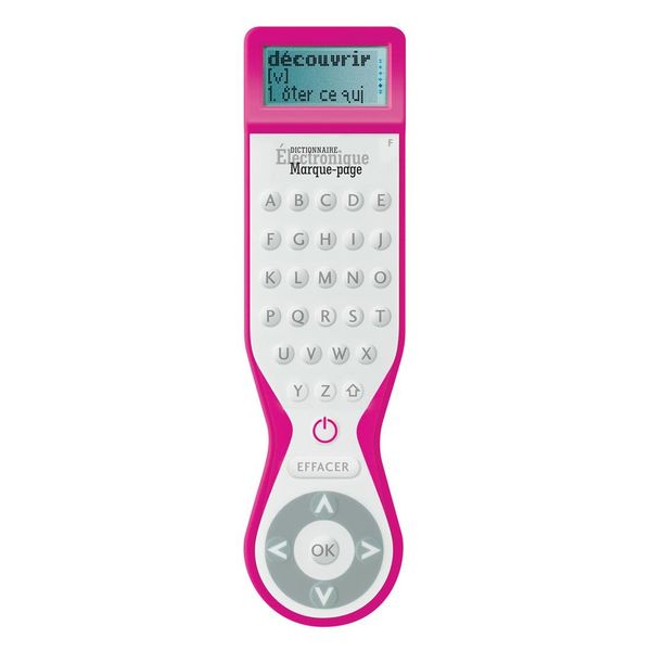 IF Electronic Dictionary Bookmark Single Language Definitions - French, Pink