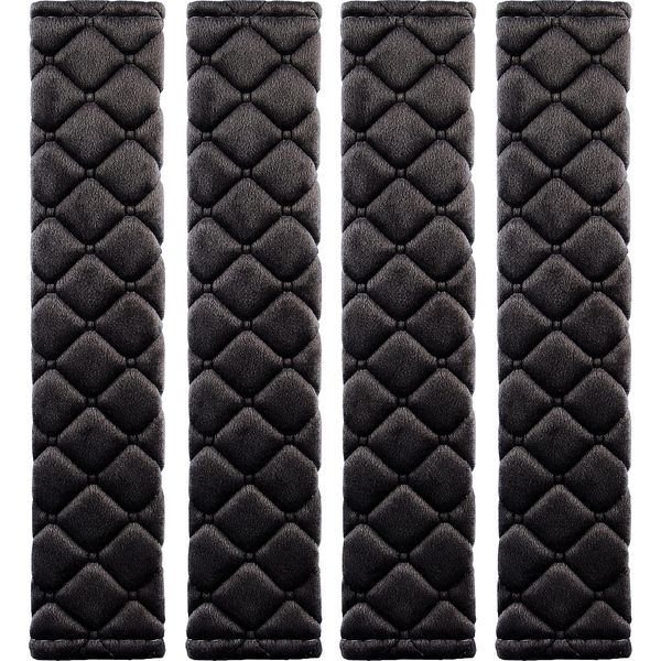 MIKAFEN 4 Pack Universal Car Seat Belt Pads, Adult Seat Belt Shoulder Strap Covers Harness Pad for Car/Bag