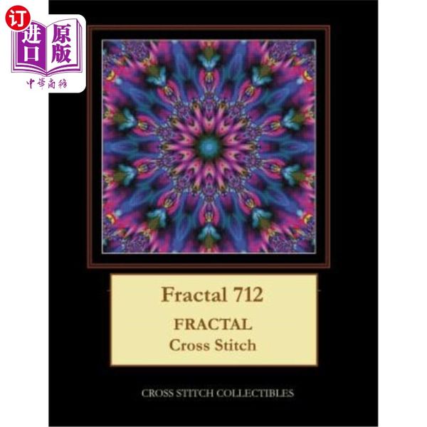 海外直订Fractal 712: Fractal Cross Stitch Pattern 分形712：分形十字绣图案