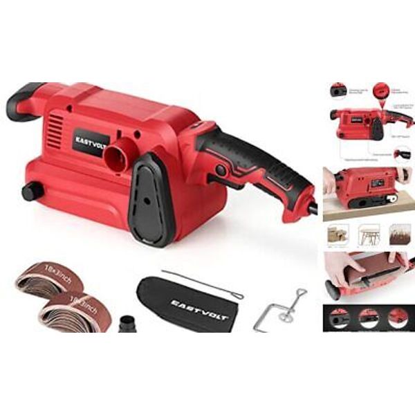 7Amp Belt Sander with 20 Pcs Sanding belt, 3 x 18 Inch Belt Sander with Screw