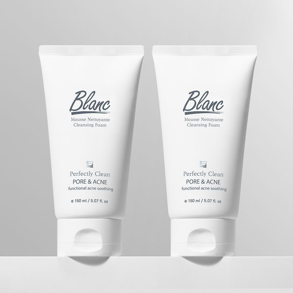 Blanc Nature Acne Functional Cleansing Foam 150ml (2 packs) Contains Jeju organic green tea