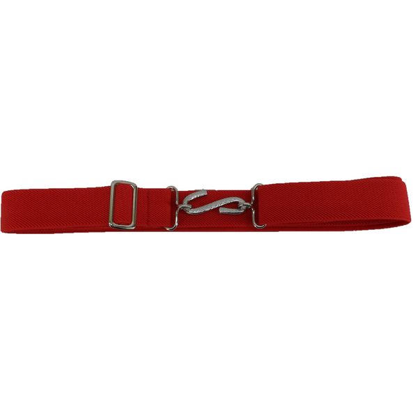Mazeys Retro Unisex 70s Elastic Snake Belts (Red Plain)