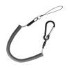 Trimate TR-STP00 Drop Prevention Strap, Carabiner, Curl Cord, String Parts, gray