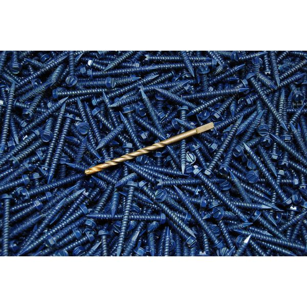 (400) Hex Washer Head 3/16 x 1-3/4 Concrete Masonry Screws Tapcon Anchor & Bit