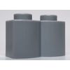 Lego 10x Light Bluish Gray 2 x 1 Log Brick Modified