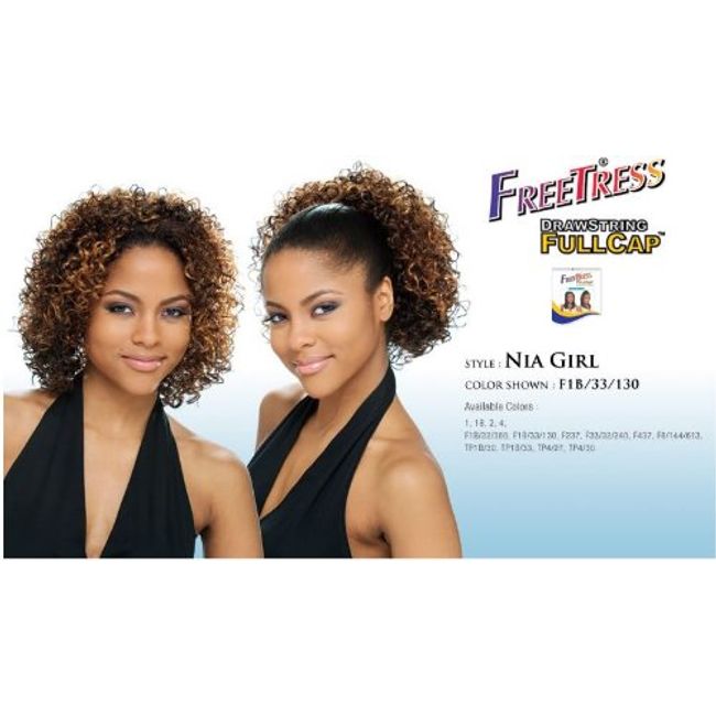 FREETRESS FULLCAP HALF WIG WITH DRAWSTRING + COMB ~ NIA GIRL ~ COLOUR ~ 2