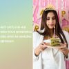 AHONEY Birthday Rhinestone Headband (Gold)