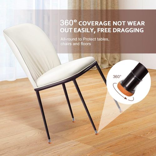 32 Pcs Small Chair Leg Floor Protectors Furniture Pads Floor Protectors for Hardwood Floors Chair Sliders Silicone Covers with Stronger Felt Pads Clear X-small (Fit:14-20mm)