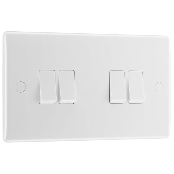 Nexus 4 Gang 2 Way 10A Switch White