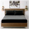 Fitted Sheet Single Bed - Black Bedding Sheet - Plain Dyed Microfiber Bedsheets