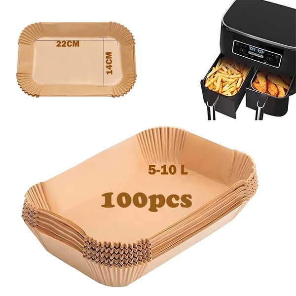 Air Fryer Baking Paper (21 x 14 cm/Rectangle/100 Pieces)