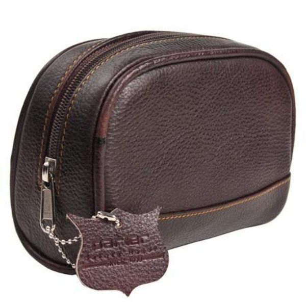 Parker's Deluxe Leather SMALL Toiletry Bag (Dopp Kit)