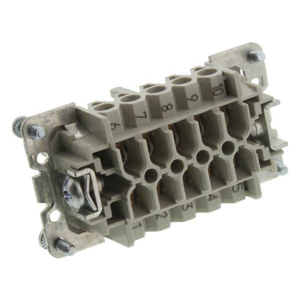 WIELAND ELECTRIC 70.300.1040.0 RECTANGULAR INSERT, RECEPTACLE, 10+PE POS, 2ROW, SCREW
