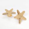 LLDYNW 4pcs Starfish Handles - Right Angle Kitchen Cabinet Drawer Knobs (Gold)
