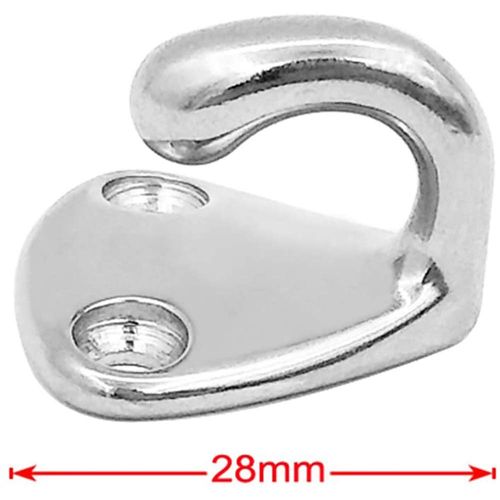 POFET 5pcs 316 Stainless Steel Marine Grade Stainless Steel Boat Hook Coat and Hat Hook Wall Mount