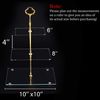 Jusalpha 3 Tier Acrylic Square Cupcake Stand, Dessert Display Tower (Gold Version 2, 1) 3SG-V2