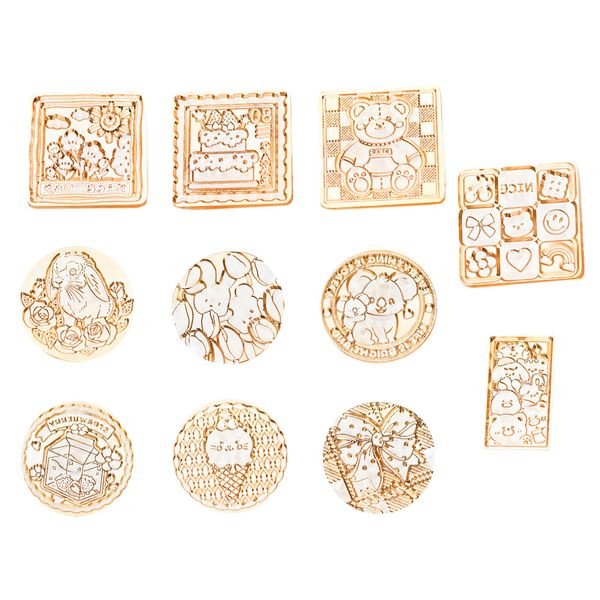 MAEXUS 11 Cute Pet Sealing Stamp Head 25mm Brass Sealing Head Sealing Stamp Head Mini Seal Decoration Sealing Stamp Head Replacement Parts Wax Print Handmade