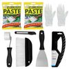 Wallpaper Paste Kit - Set Includes 2x10 Roll Adhesive Paste and Wallpaper Hanging Kit Containing Smoother, Roller, Brush, Scraper, Trimmer and Gloves