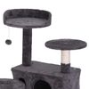 55" Cat Tree Cat Scratching Condo Kitten Tower Playhouse W/ Cave & Ladders