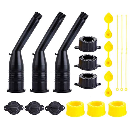 Gas Can Spout Replacement Upgraded Angle Nozzle Kit with Stainless Steel Filter Vent Cap for Old Style Water Jugs and Pre-2009 Plastic Gas Cans 1 2 5 Gallon