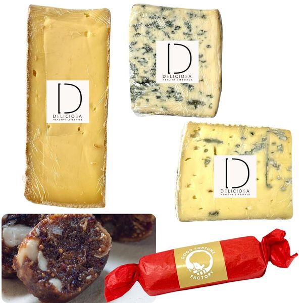 France Cheese & FIG LOG PLAIN Set (RACLETTE, FOURME D'AMBERT, TOME DE LAQUEUILLE, FIG LOG PLAIN)