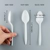 Plasticpro Cutlery 400 Mediumweight White Disposable Plastic Tea Spoons