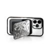 CASETiFY Snappy Wallet Stand, Silver - Chrome Doodles
