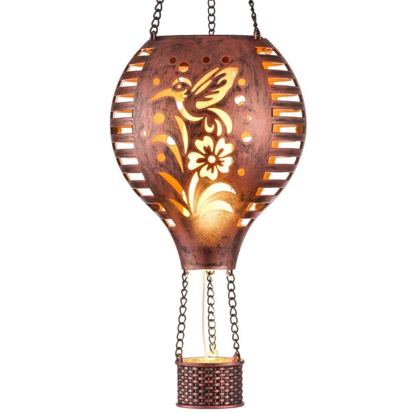TERESA'S COLLECTIONS Garden Ornament Outdoor, Mum Gifts for Mothers Day, Hummingbird Solar Lights Outdoor Garden, Hummingbird Openwork LED Light Decorations for Tree Balcony & Yard, 18Inch