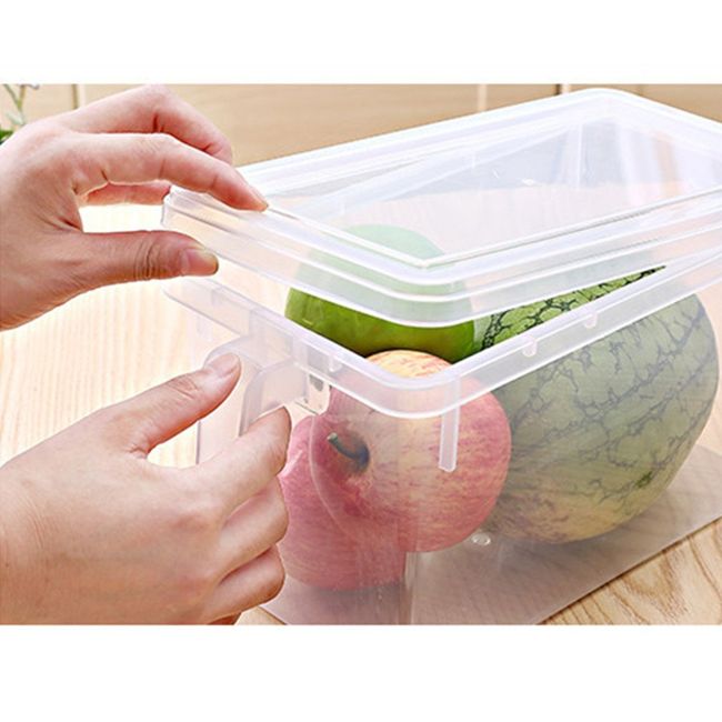 Food Storage Container With Handle & Lid For Pantry, Fridge