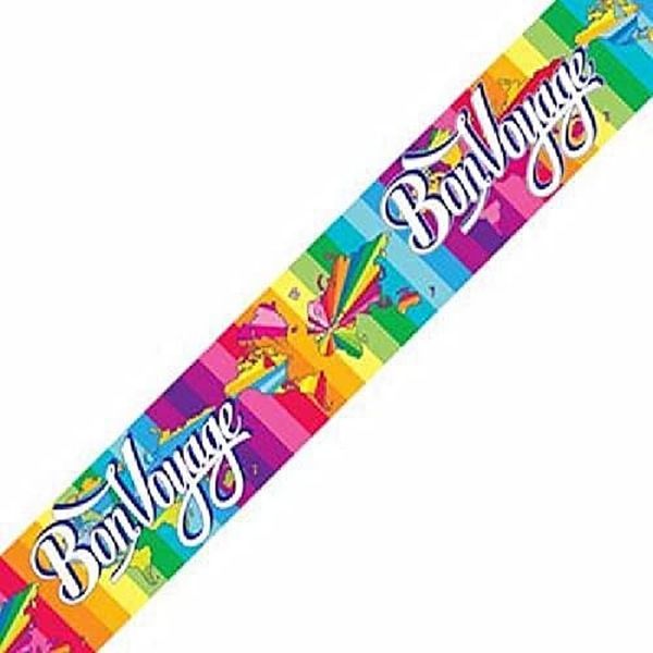 9ft Banner Bon Voyage Holographic Foil Multicolour