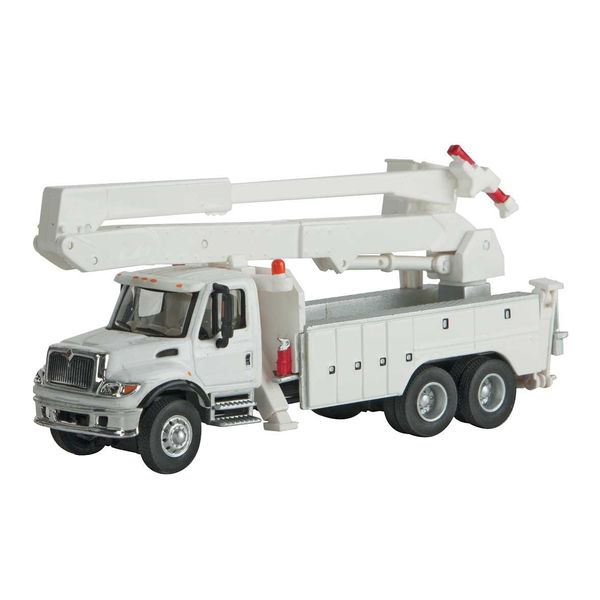 INTERNATIONAL(R) 7600 UTILITY TRUCK WITH BUCKET LIFT - ASSEMBLED -- WHITE WITH UTILITY COMPANY DECALS