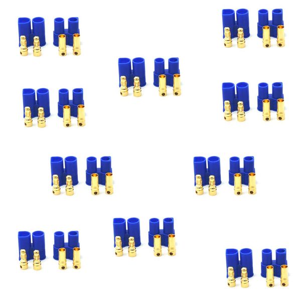 Padarsey 10 Pair EC3 Connector 3.5mm Gold Bullet Banana Plug Female Male RC ESC LIPO Battery Electric Motor Airplane Quadcopter Parts DIY