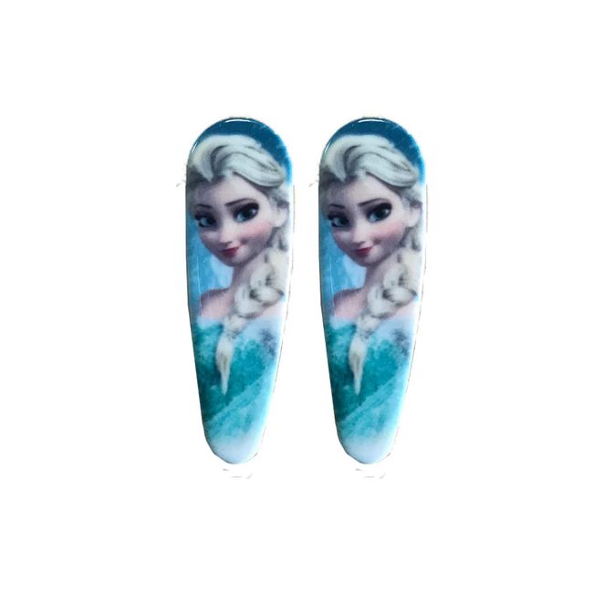 2 x Blue Frozen Elsa Hair Clips Hair Grips Hair Slides