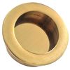 Universal Hardware Finger Pulls Handle Recessed Edge Flush Fitting Pocket Insert Wardrobe Sliding Doors 45mm (Polished Brass)