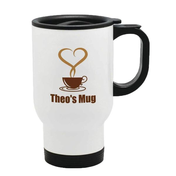 Personalised Thermal Travel Mug Flask Coffee Tea Mug 5