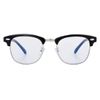 Eyeglasses Blue Light Blocking Glasses Semi-Rimless Frame Unisex Black Silver