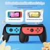 FASTSNAIL Grips Compatible with Nintendo Switch&OLED Model Controller, Wear-resistant Handle Kit for Nintendo Switch&OLED Model for Controller, 2 Pack with 6 Thumb Grips (Matte Black)