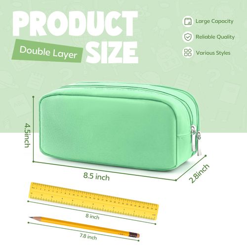 Pencil Case Large Capacity Pencil Pouch Holder Box Marker Storage Bag Desk Organizer Stationery Organizer for School Supplies Office Travel Organizers Office College