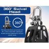 Blue Shark: 38mm Fixed Double Becket Aluminum Sailing Block Choose Quantity (2-Pack) 2255