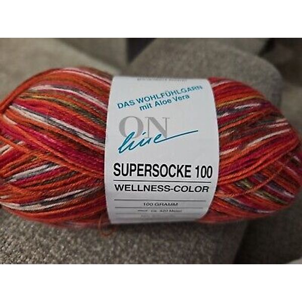 100g ball Online Linie Superwash 4ply  sock yarn #1075 Supersocke Wellness