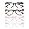 Przene 4 Pack Blue Light Blocking Reading Glasses,Cat Eye Reading Glasses